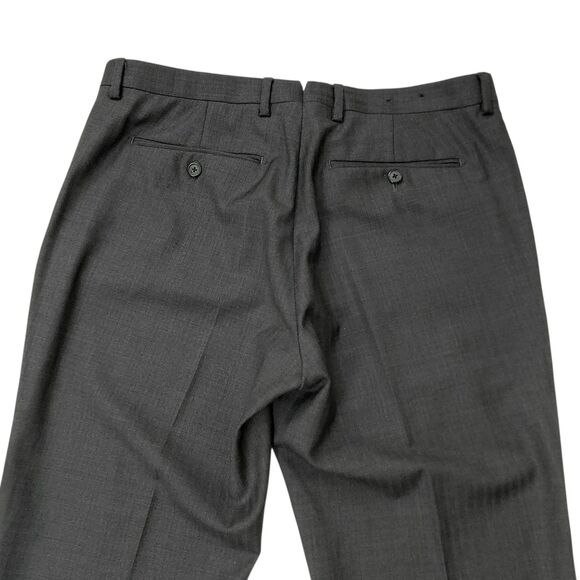 Banana Republic Pants Mens 33x33 Dark Gray Trabaldo Togna 1840 Wool Straight Leg - Picture 6 of 12